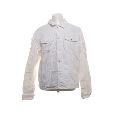 Forever 21 Men, Jeansjacke, Herren, Größe: M, Weiß, Baumwolle, Denim #AUu