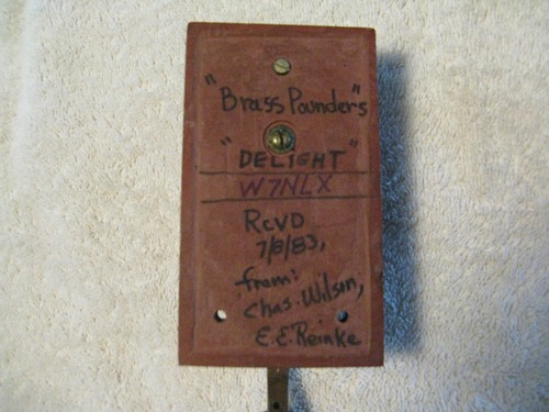 Unmarked spark telegraph key with huge contacts! - Picture 5 of 9