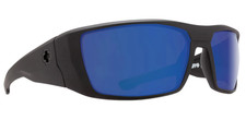 NEW Spy Dirk Sunglasses-Matte Black-Happy Bronze Blue Polarized Mirror Lens