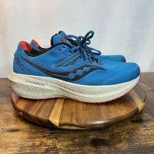 Saucony Running Shoes Mens Size 10W Blue PWRRUN+ S20760-31 Cushioned Sneakers