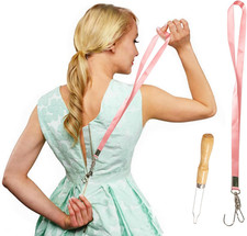 Zipper Helper Pull for Dresses Boots - Back Zipper Tool with Customs Lock, 2 H