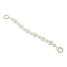 Imitation Pearl Bead Purse Chain 14" for DIY Handbag Light Gold