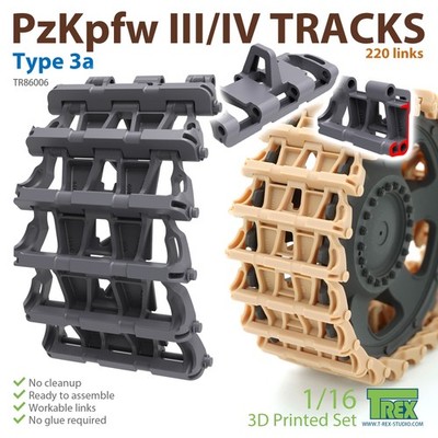 T-REX 86006 1/16 SCALE PzKpfw III/IV Tracks Type 3a