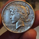 1921 #1 Peace Silver Dollar high relief AU lcpa