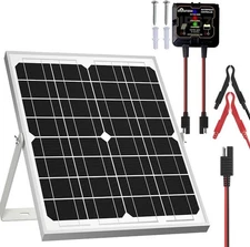 Solar Panel Kit 20W 12V Battery Trickle Charger Maintainer Upgrade Controller