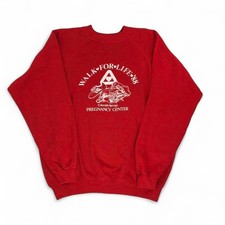 Vintage 1988 Hanes Walk For Life Red Sweatshirt USA Made Size XL 46-48