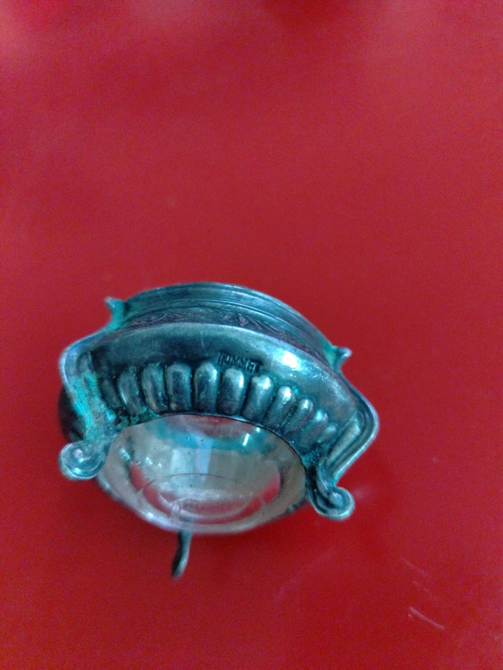 Ancien Saleron Métal Argenté Russe Hommet Old Russian  - Photo 3/4