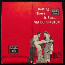 Burlington Route Railroad Ticket Envelope Bloomquist* c1961 Happy Couples (#1)