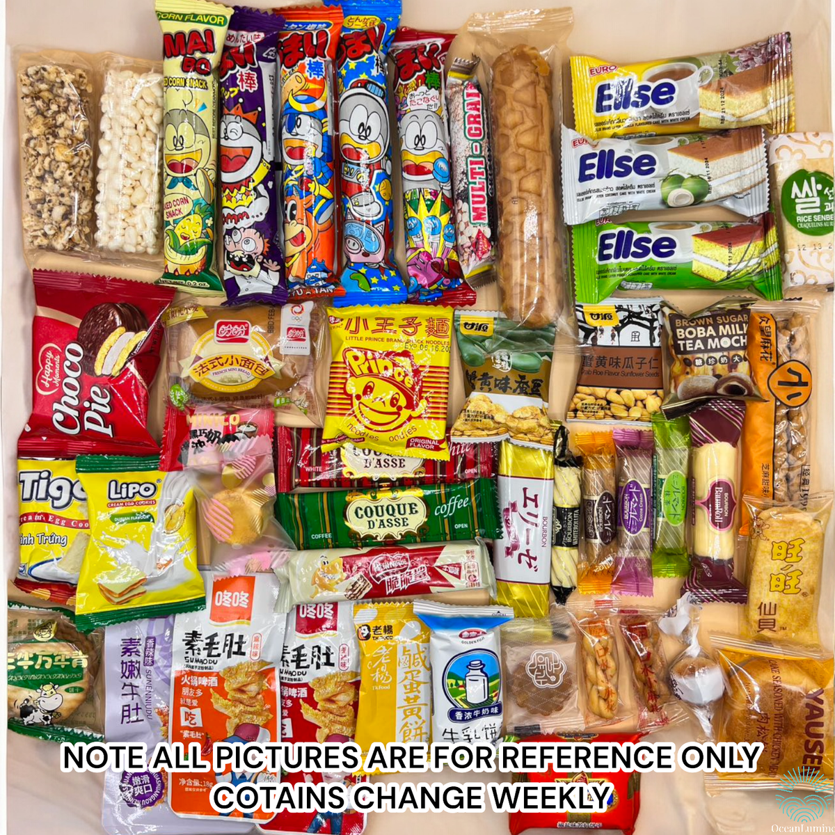43 Piece Fun Asian Treats Variety Asian Snack Box Japanese Korean