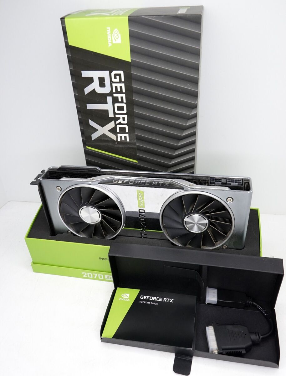 NVIDIA GeForce RTX 2070 Super Founders Edition Graphics Card Complete In Box NVIDIA GeForce RTX 2070 Super Founders Edition Graphics Card Complete In Box