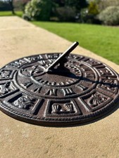 Gusseisen Sonnenuhr Wichtel Deko traditionelle Tischplatte Garten Deko Geschenk