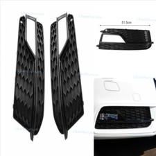 1Paar Schwarz und Chrom Wabe Form Lüftungsgitter Für Audi A5 8T S5 2012-2016