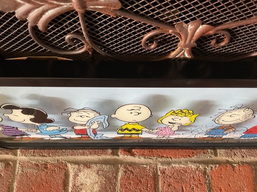 Lrg NEW Pop Creation Peanuts Gang Glass Wall Art Framed Snoopy 30x10x1 Inches - Picture 6 of 9