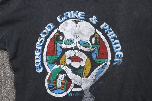 Emerson Lake & Palmer Vintage 70s Tour T-Shirt Adult S/M Music Band Faded Thin - Picture 4 of 10