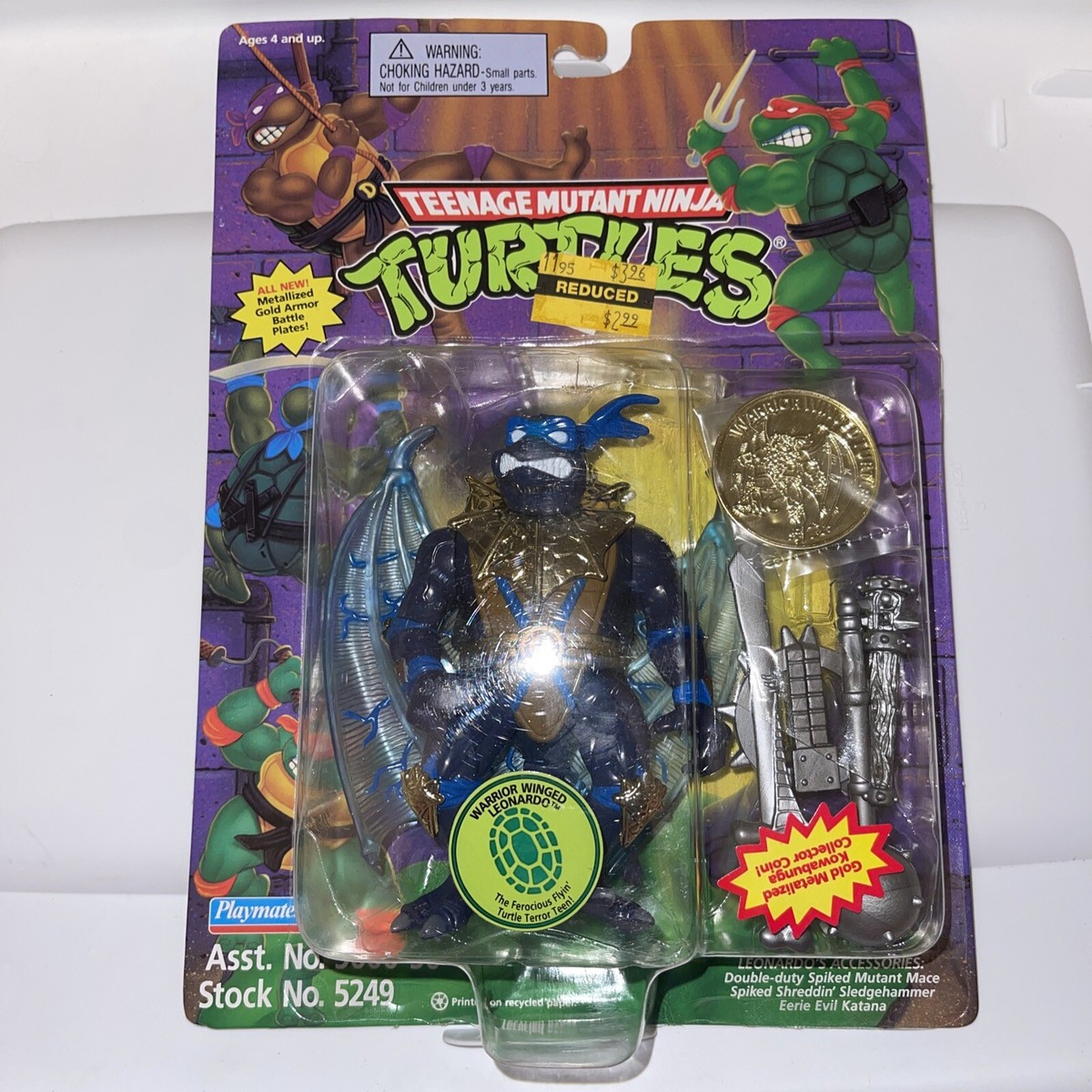 タートルズ　TMNT Warrior Winged Leonardo 1995 TMNT playmates WARRIOR WINGED LEONARDO Ninja Turtles