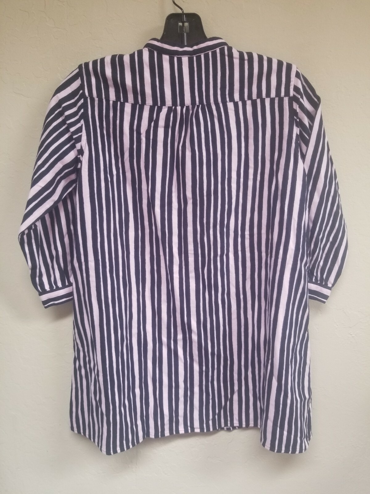 Uniqlo Marimekko Girls Flannel Long Sleeve Dress Button Down Stripe 5-6 Pink New thumbnail 2