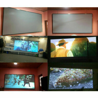 16:9 Anti-Light Portable Projector Screen 3D Home Cinema Theater Movie 60''-130''