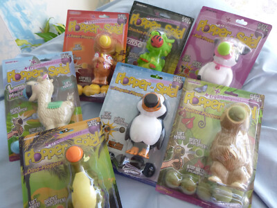 Plopper- Tierfiguren oder Fußball-Plopper mit dem Plopp- Sound, Set mit Zielnetz