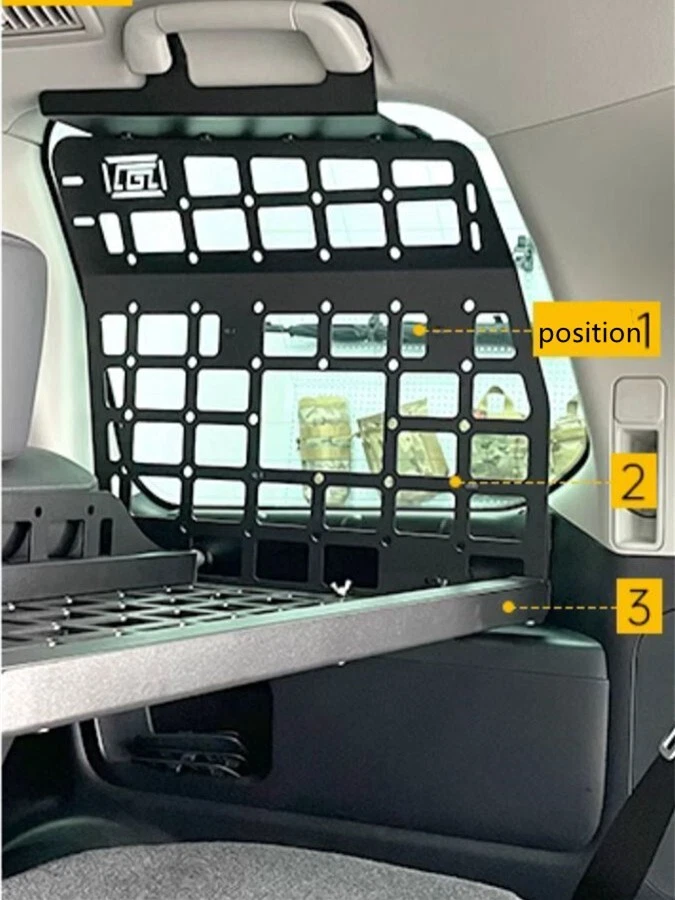 Maletero trasero panel almacenamiento molle 7 asientos para Toyota Land Cruiser LC200 2007-2021 Foto 4 de 4