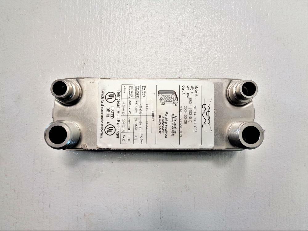 Alfa Laval Brazed Plate Heat Exchanger for Refrigerant, 14 Plates, NB14-  14H C03 | eBay