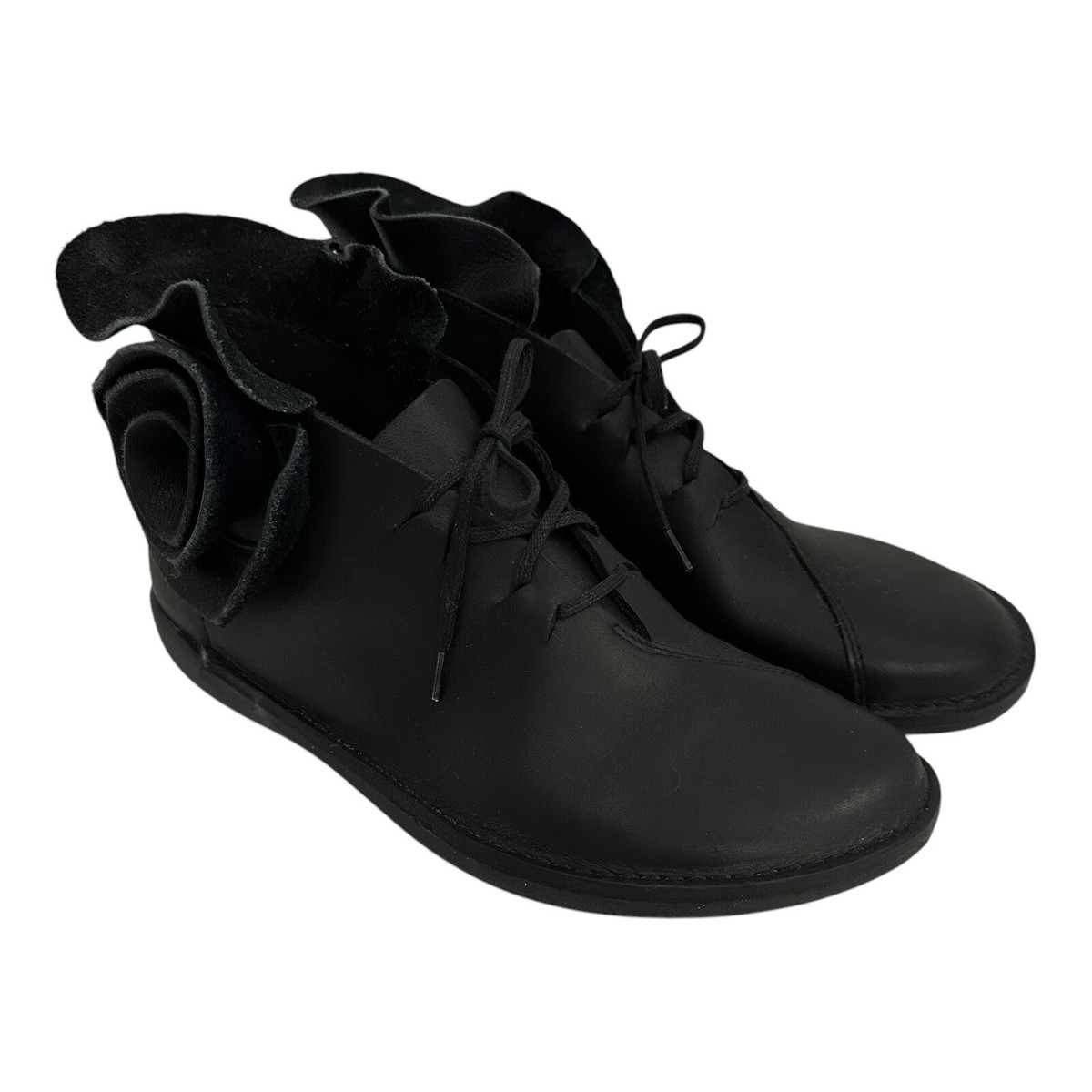 Loints of Holland Flower Ankle Boot 68463 Nekkeveld Black Leather