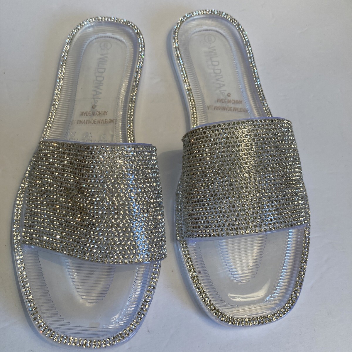 Diva Lounge Wild Diva Slides Wild Diva Lounge Clear Flat Sandals