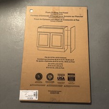 2 Panel Hampton Bay 23-1/4  x 34-1/2  Matching Base Cabinet End Panel Satin White