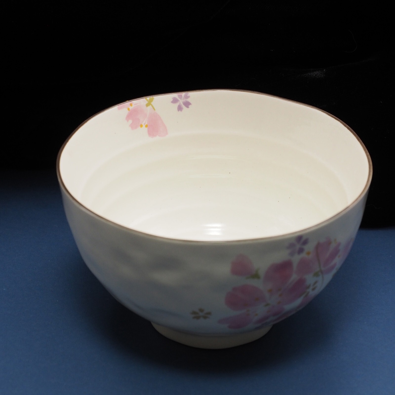 Japanese Rice Bowl Tea Cup Chopstick Set Mino-Yaki Cherry Blossom Made in Japan