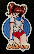 HOOK UPS STICKER "BIGGER ZONKERS"  3 X 4 1/2" GLOSSY 