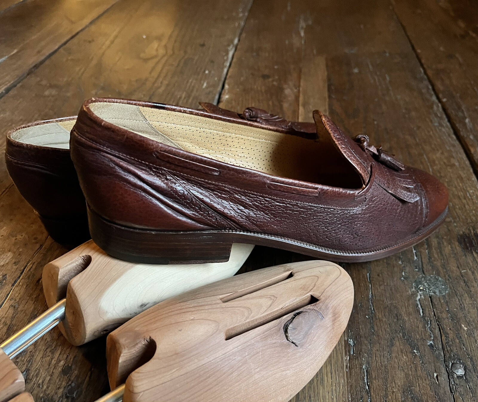 Fratelli Rossetti Brown Pattern Leather Classic T… - image 11