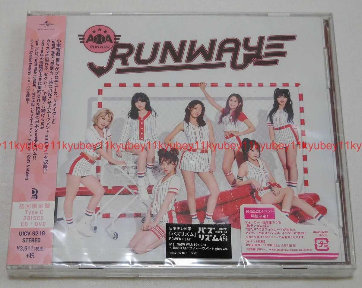 New AOA RUNWAY First Limited Edition Type C CD DVD PhotoCard Japan 