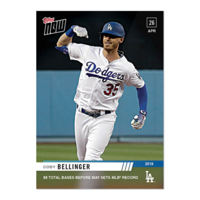 Cody Bellinger ''88 Total Bases Before May Sets MLB Record'' Topps Now Card #139