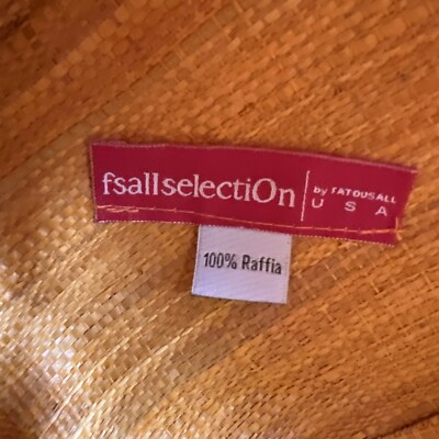 Chapeau Paille Raphia Femme Orange - Taille L - Protection Solaire été