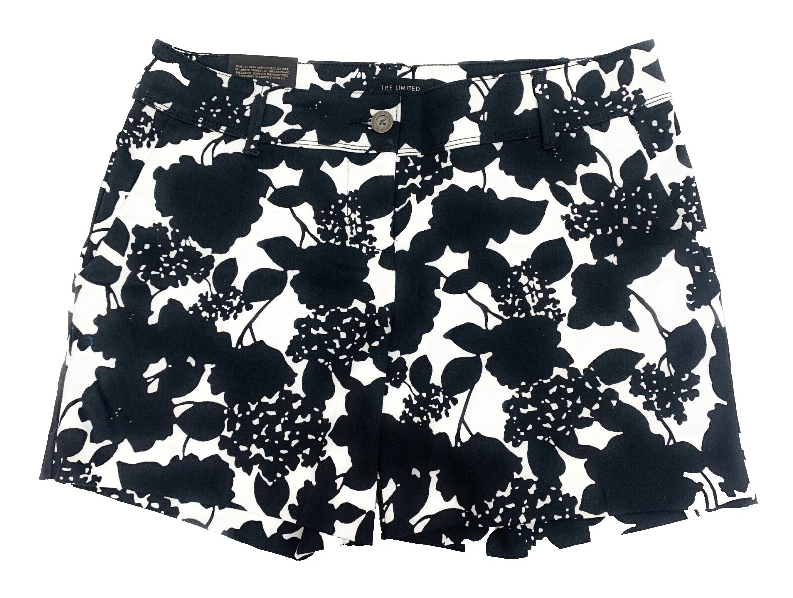 The Limited Shorts Feminino Mescla de Algodão Preto para mulheres