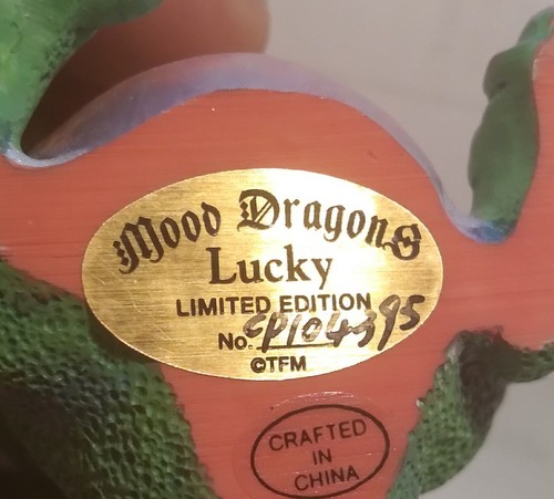 Franklin Mint Mood Dragons Lucky Limited Edition no. CP104395 Figure grn Crystal - Picture 6 of 6