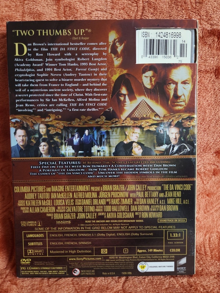 The Da Vinci Code (Full Screen Two-Disc Special Edition) - DVD