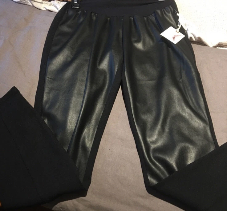 Jessica simpson secret fit clearance belly faux leather maternity leggings