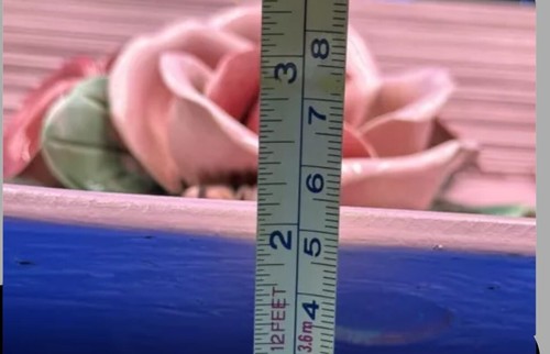 VTG Set/ 2 Porcelain Pink Rose Bouquet 3D Art Shadow Box Wood Framed - Rare Find - Picture 11 of 15