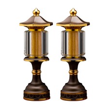 Heavy Pair LED Lamp 3 Colors Light Buddha Shine Table Altar Zen Feng Shui Decor