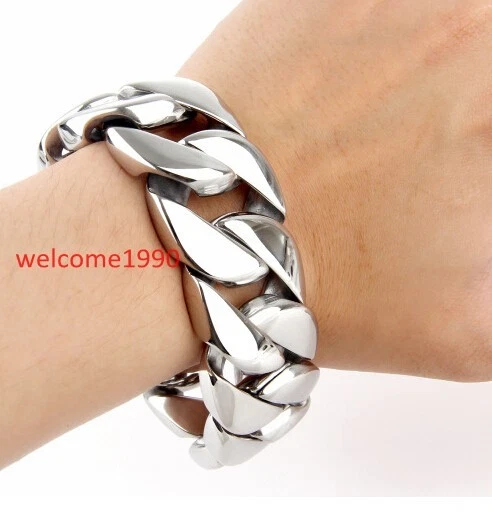 Mens heavy silver bracelet deals
