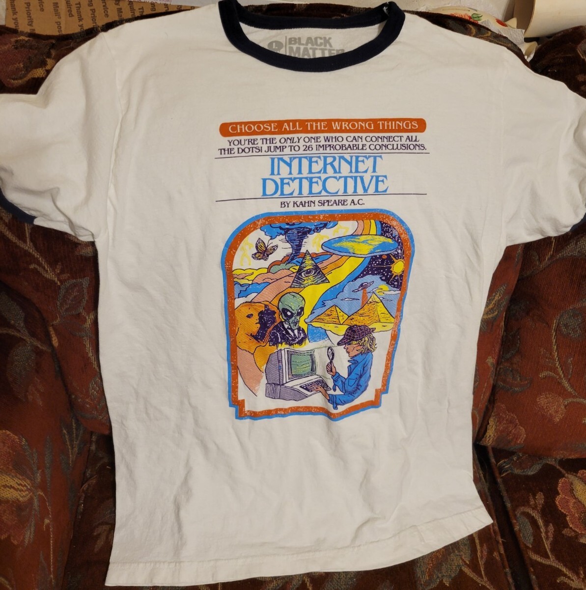 Internet Detective Kahn Speare A.C. Medium Ringer Tee Black Matter ...