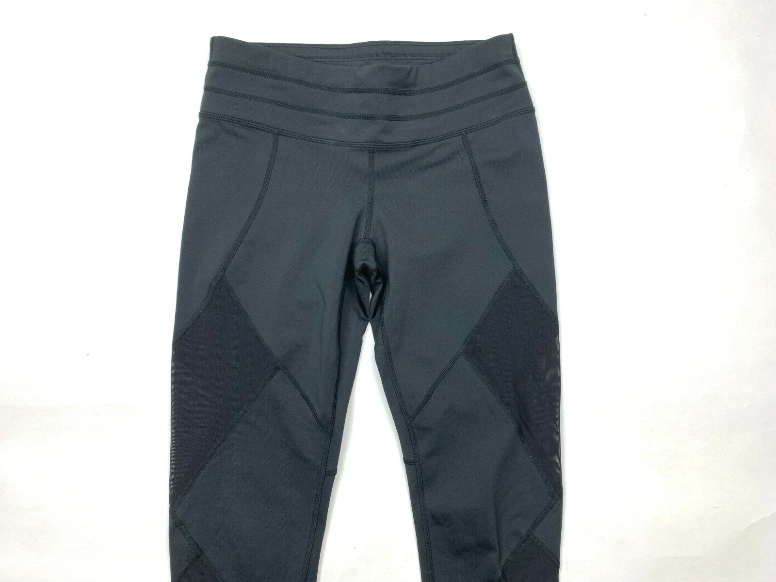 Athleta Sonar Capri Legging Solid Black Mesh Draw… - image 3