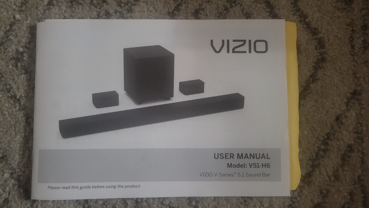 VIZIO V51-h6 V-Series Home Theater Entertainment Sound System Bar Woofer
