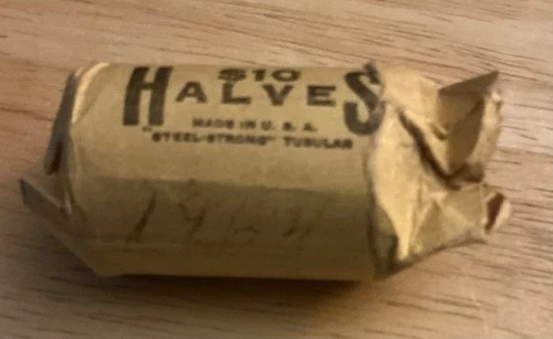 $10 1964 Kennedy Half-Dollars - 90% Silver 20-Coin Roll (BU) near uncirculated