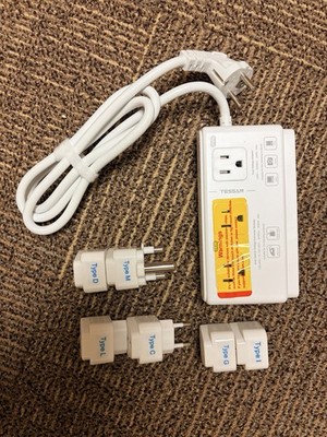 220V to 110V Voltage Converter, TESSAN Universal Travel Adapter with 4 USB