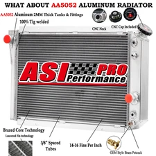 4-Row Aluminum Radiator Fits Chevy 1984-1990 Corvette, 82-02 Blazer S10 5.7L V8