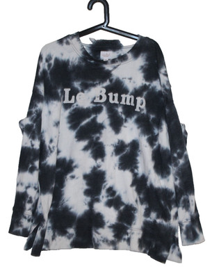 Isabel Marant Étoile Le Bump Tie-Dye Oversized Cotton Sweatshirt XXL Black White