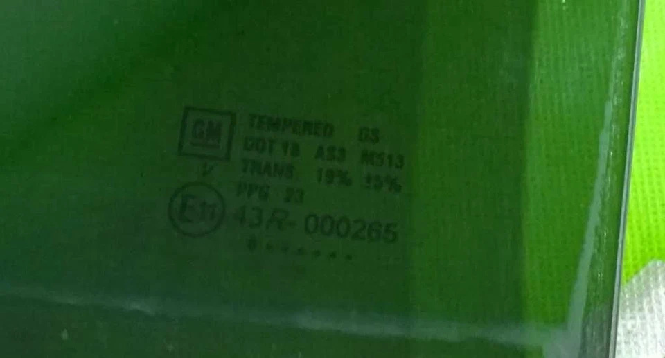 07-13 SIERRA 2500HD EXT CAB PASSENGER RIGHT REAR WINDOW DOOR GLASS OEM 4170-14 - Imagem 4 de 4