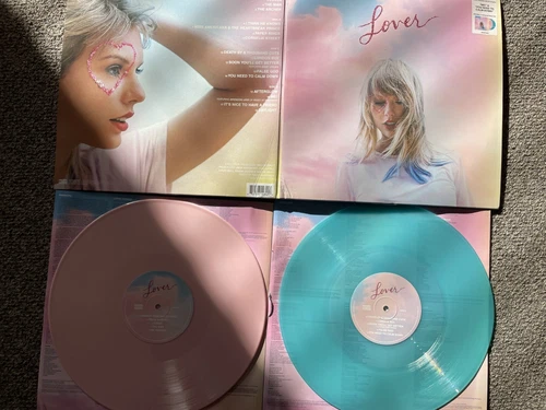 Taylor Swift - Lover - Pink & Blue Double Vinyl Unplayed Vinyl - Sleeve crease
