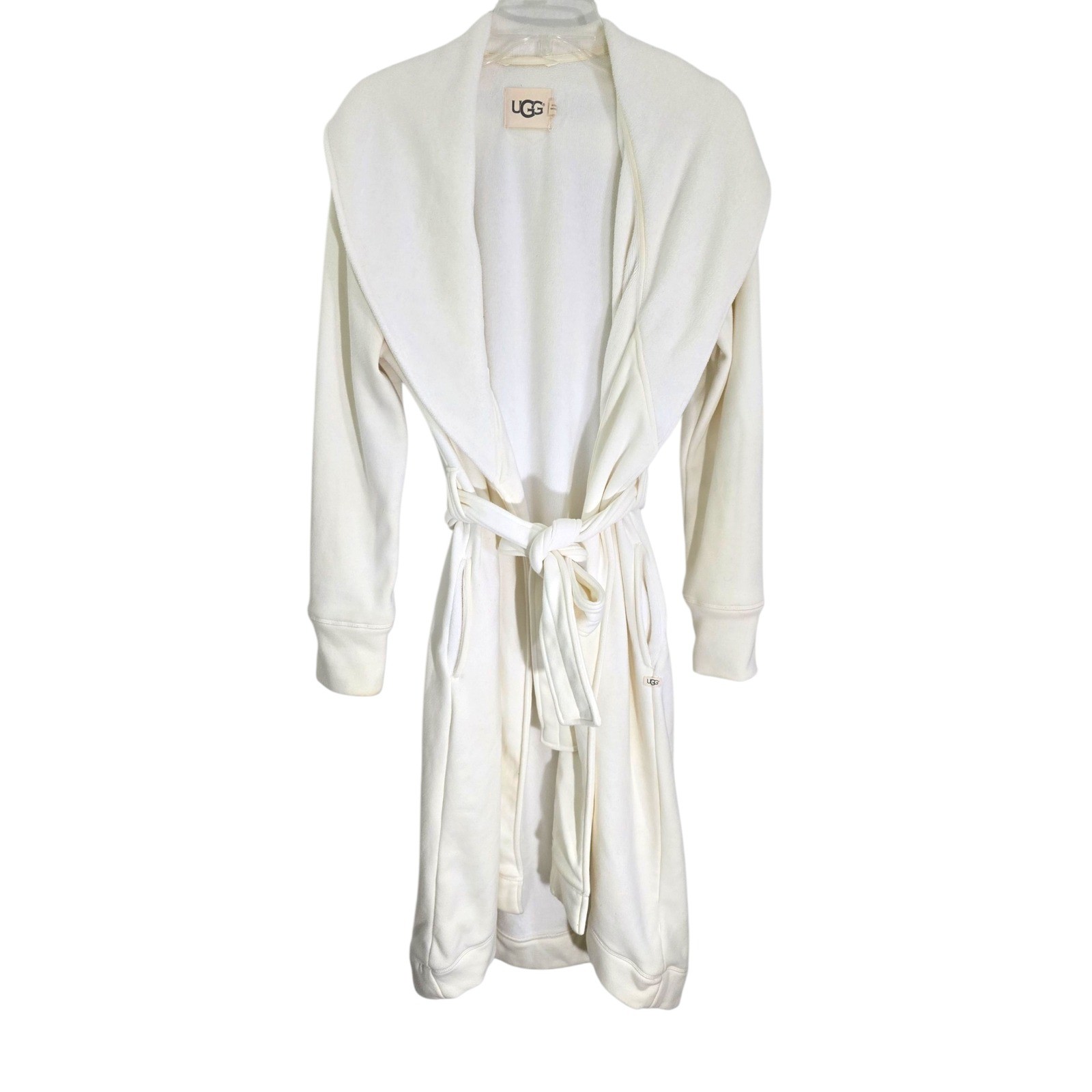 UGG Womens White Robe Bathrobe Cozy Lounge Wear Size S